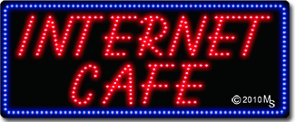 Internet Cafe Animated LED Sign