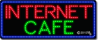 Internet Cafe Animated LED Sign