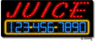 Juice Bar Animated LED Sign