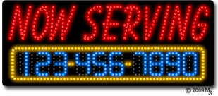Now Serving Lunch Animated LED Sign