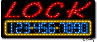 Lock and Key Animated LED Sign