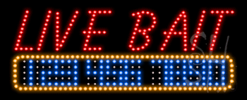Live Bait Animated LED Sign