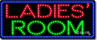 Ladies Room Animated LED Sign
