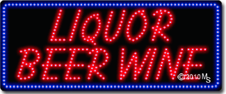 Liquor Beer Wine Animated LED Sign