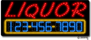 Liquor Beer Wine Animated LED Sign
