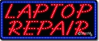 Laptop Repair Animated LED Sign