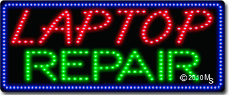 Laptop Repair Animated LED Sign