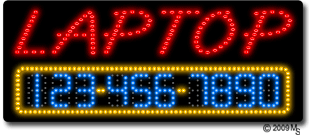 Laptop Repair Animated LED Sign