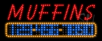Muffins Animated LED Sign