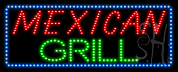 Mexican Grill Animated LED Sign