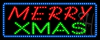 Merry Xmas Animated LED Sign