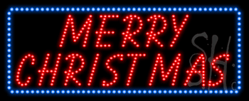 Merry Christmas Animated LED Sign