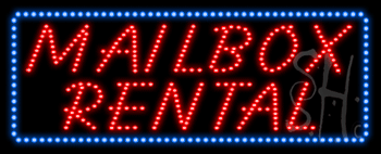 Mailbox Rental Animated LED Sign