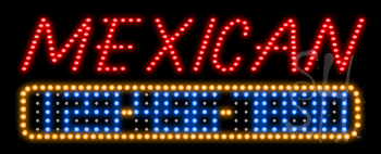 Mexican Food Animated LED Sign