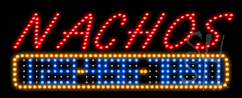 Nachos Animated LED Sign