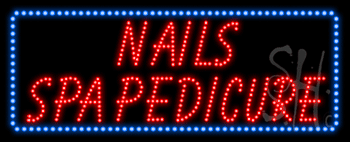 Nails Spa Pedicure Animated LED Sign