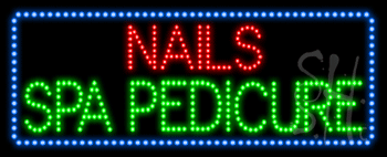 Nails Spa Pedicure Animated LED Sign