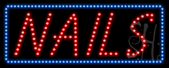 Nails Animated LED Sign