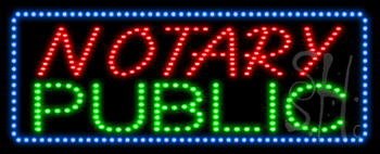 Notary Public Animated LED Sign