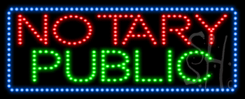 Notary Public Animated LED Sign