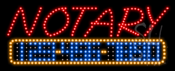 Notary Public Animated LED Sign