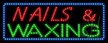 Nails and Waxing Animated LED Sign