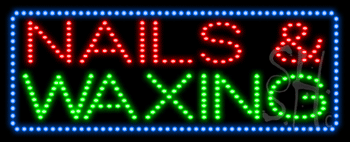 Nails and Waxing Animated LED Sign