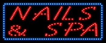Nails and Spa Animated LED Sign