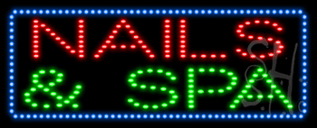 Nails and Spa Animated LED Sign