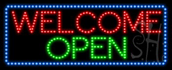 Welcome Open Animated LED Sign