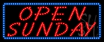 Open Sunday Animated LED Sign