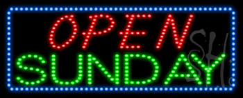 Open Sunday Animated LED Sign