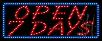 Open 7 Days Animated LED Sign
