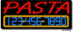 Pasta Animated LED Sign