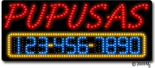 Pupusas Animated LED Sign