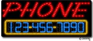 Phone Card Animated LED Sign