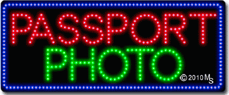Passport Photo Animated LED Sign