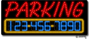 Parking In Rear Animated LED Sign