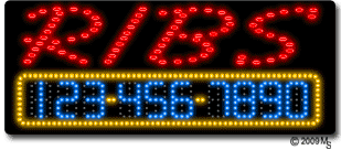 Ribs Animated LED Sign