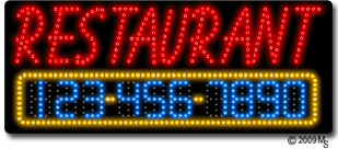 Restaurant Animated LED Sign