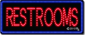 Restrooms Animated LED Sign