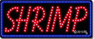 Shrimp Animated LED Sign