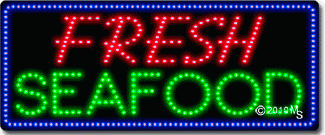 Fresh Seafood Animated LED Sign