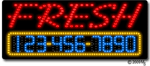 Fresh Seafood Animated LED Sign