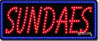 Sundaes Animated LED Sign