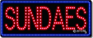 Sundaes Animated LED Sign