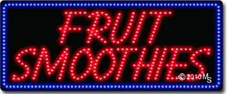Fruit Smoothies Animated LED Sign