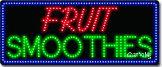 Fruit Smoothies Animated LED Sign