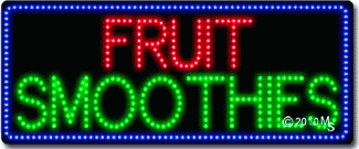 Fruit Smoothies Animated LED Sign