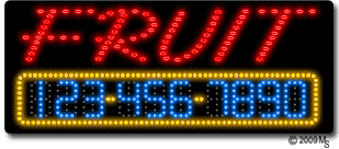 Fruit Smoothies Animated LED Sign